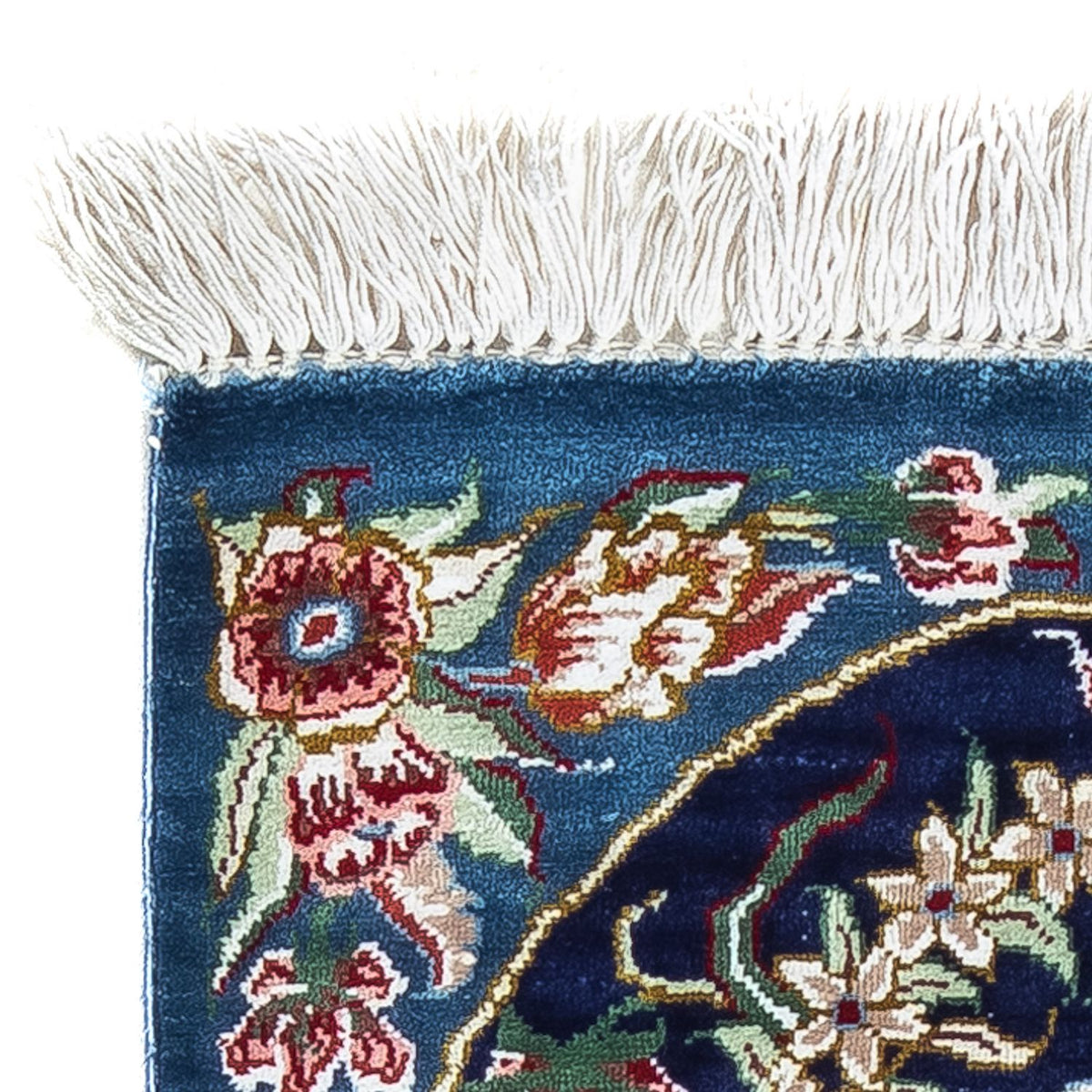 Silk Carpet - Ghom Silk - Premium - 40 x 28 cm - mörkblå