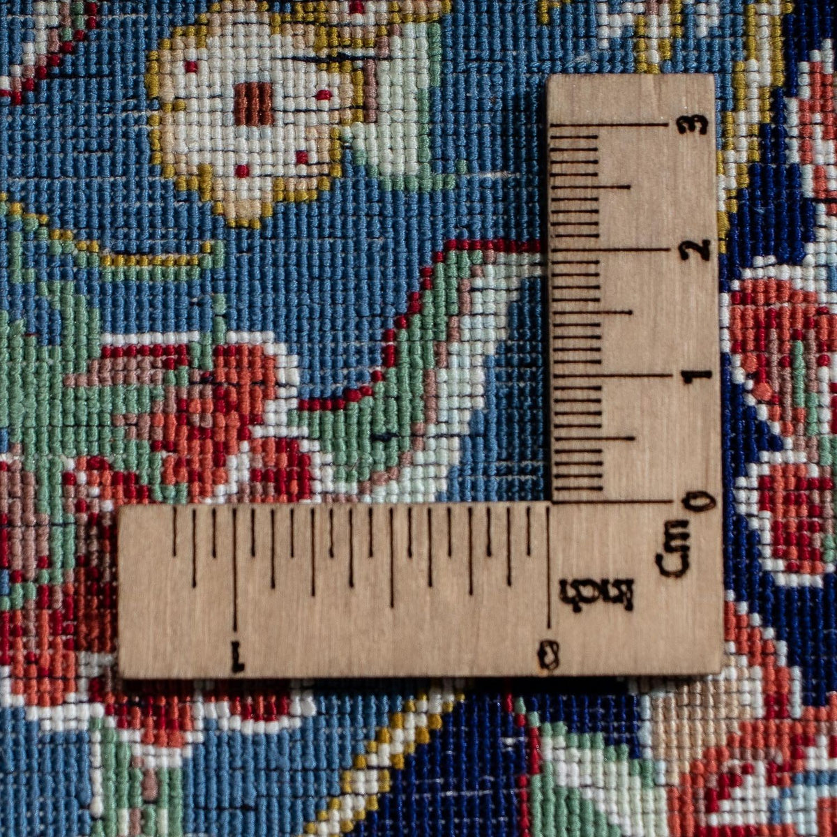 Silk Carpet - Ghom Silk - Premium - 40 x 28 cm - mörkblå