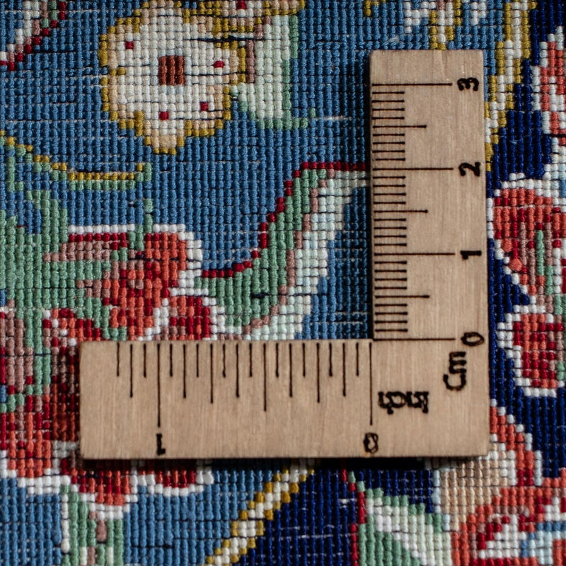 Silk Carpet - Ghom Silk - Premium - 40 x 28 cm - mörkblå