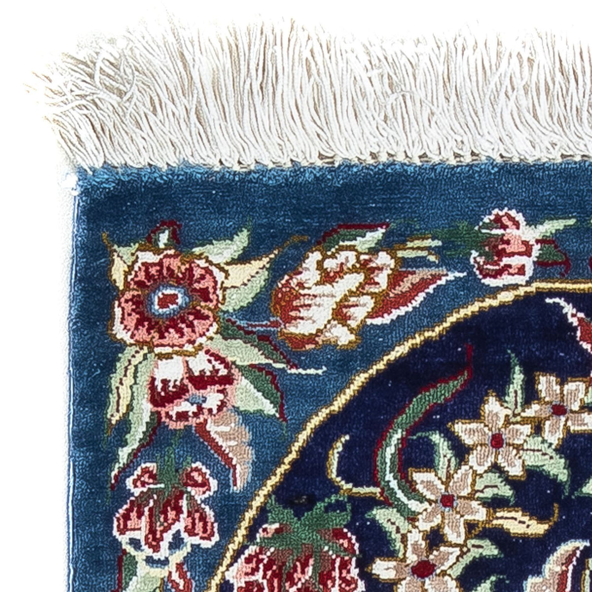 Silk Carpet - Ghom Silk - Premium - 40 x 28 cm - mörkblå