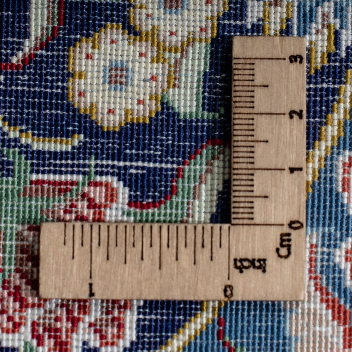 Silk Carpet - Ghom Silk - Premium - 40 x 28 cm - mörkblå