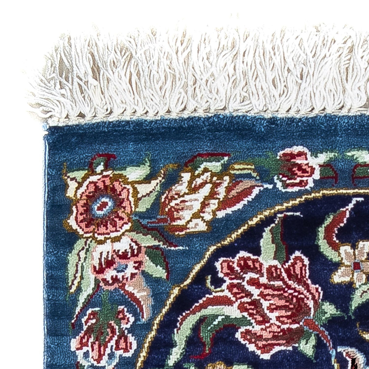 Silk Carpet - Ghom Silk - Premium - 40 x 28 cm - mörkblå