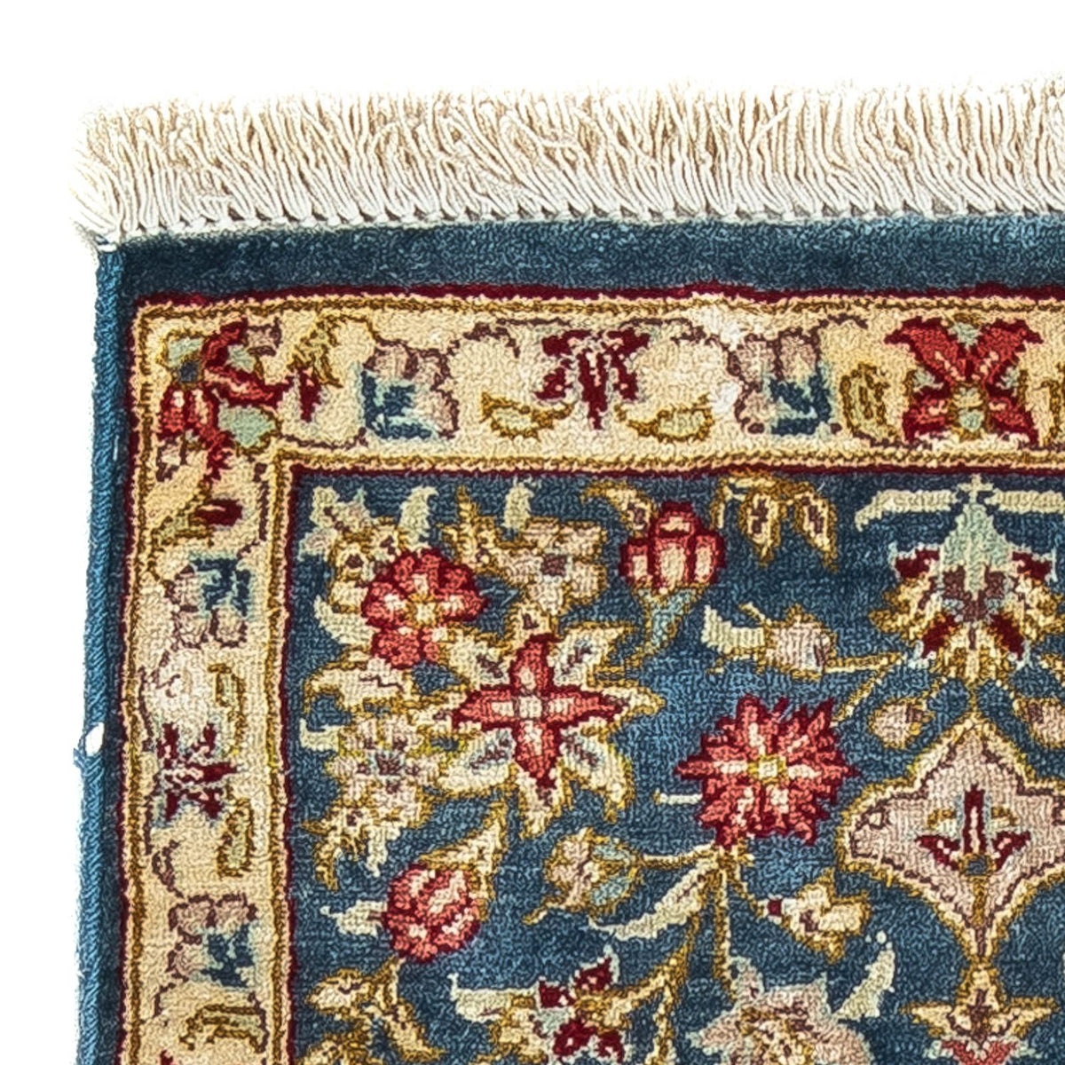 Silk Carpet - Ghom Silk - Premium - 44 x 27 cm - mörkblå