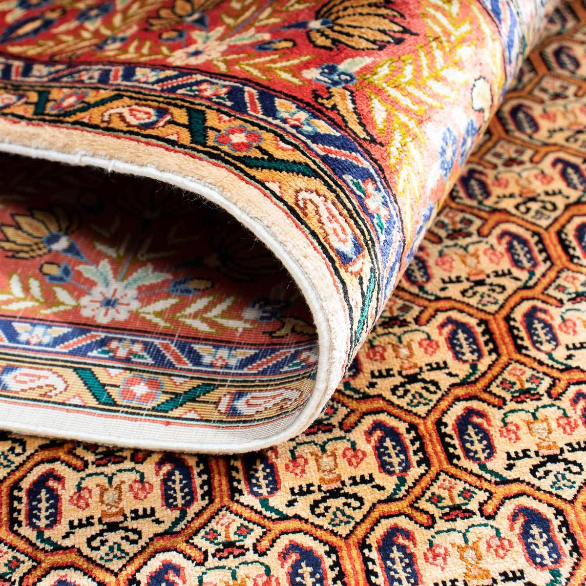 Persisk matta - Ghom - 150 x 106 cm - flerfärgad