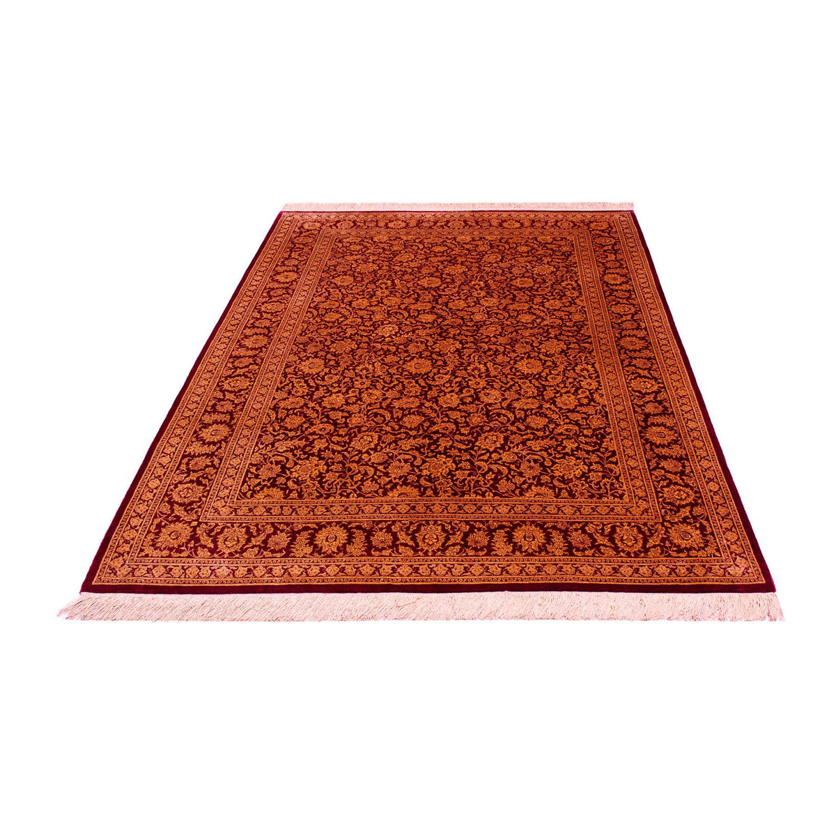 Silk Carpet - Ghom Silk - Premium - 216 x 132 cm - mörkblå