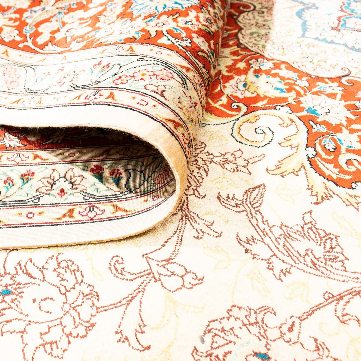 Persisk matta - Ghom - 312 x 198 cm - röd