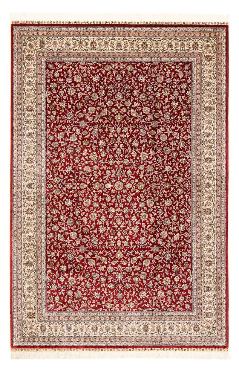 Oriental Carpet - Hereke - 276 x 185 cm - mörkröd