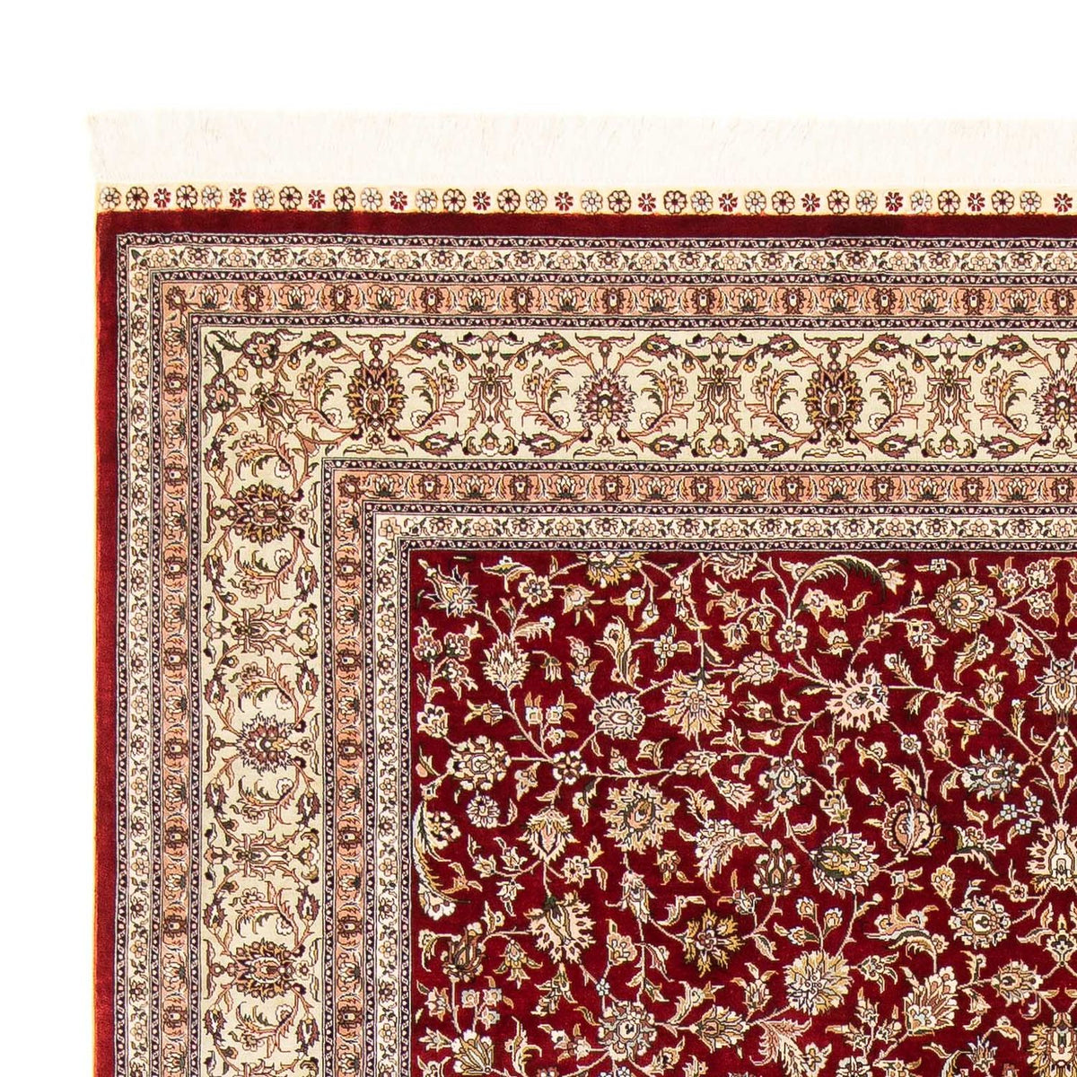 Oriental Carpet - Hereke - 276 x 185 cm - mörkröd