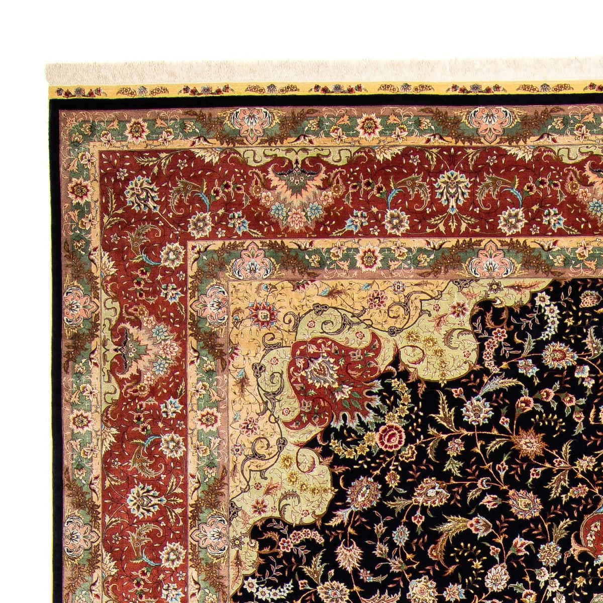 Oriental Carpet - Hereke - 402 x 303 cm - mörkröd