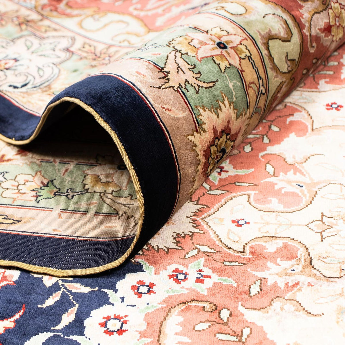 Oriental Carpet - Hereke - 402 x 303 cm - mörkröd