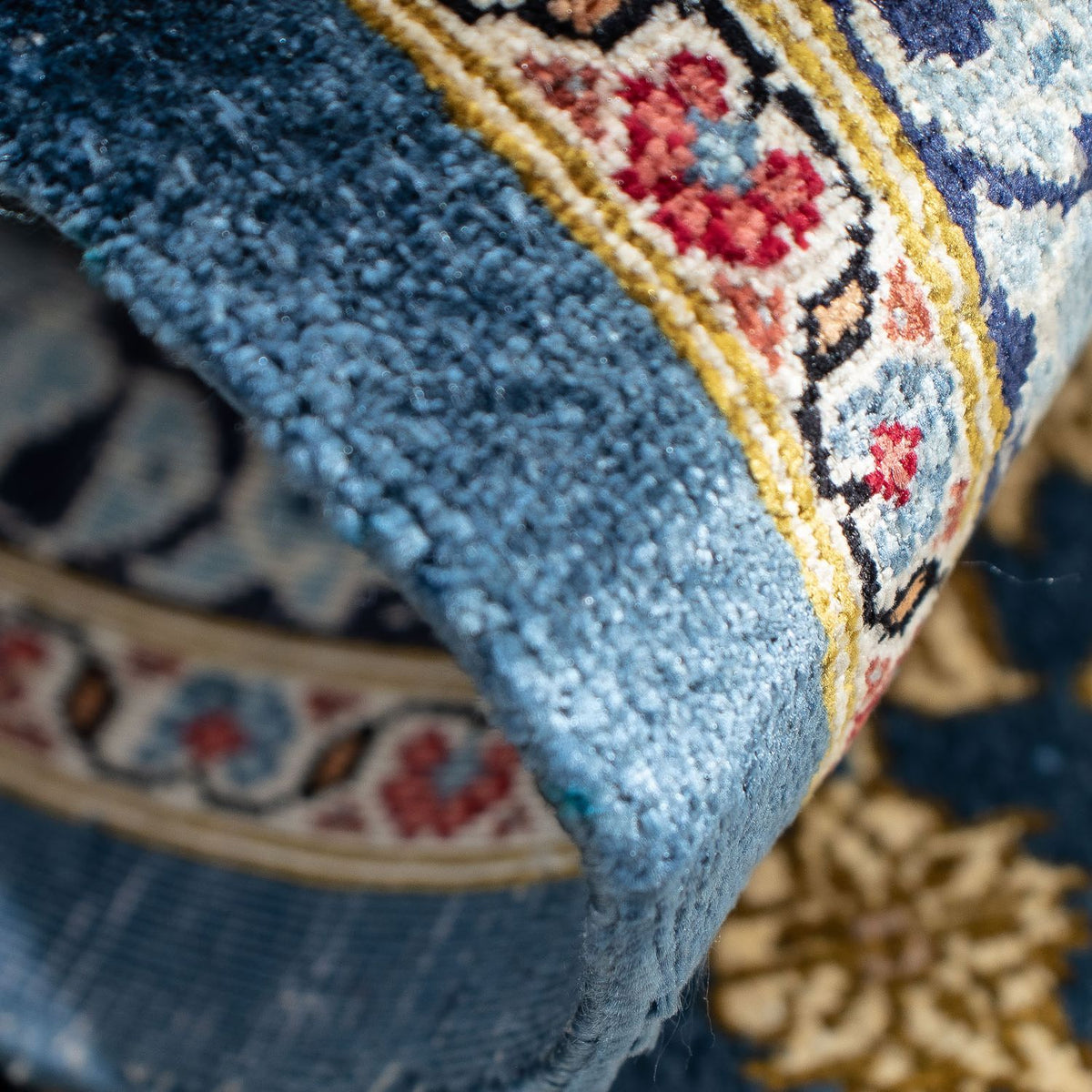 Persisk matta - Ghom - 80 x 55 cm - mörkblå