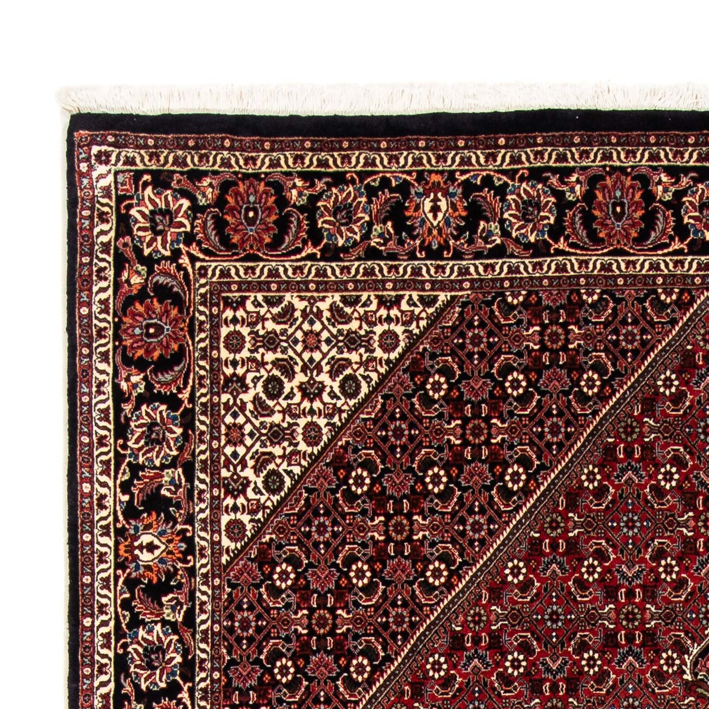 Persisk matta - Bijar - 240 x 166 cm - mörkröd