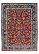 Persisk matta - Ghom - 181 x 136 cm - mörkröd