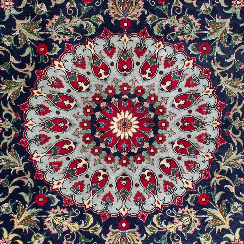 Persisk matta - Ghom - 204 x 135 cm - mörkblå