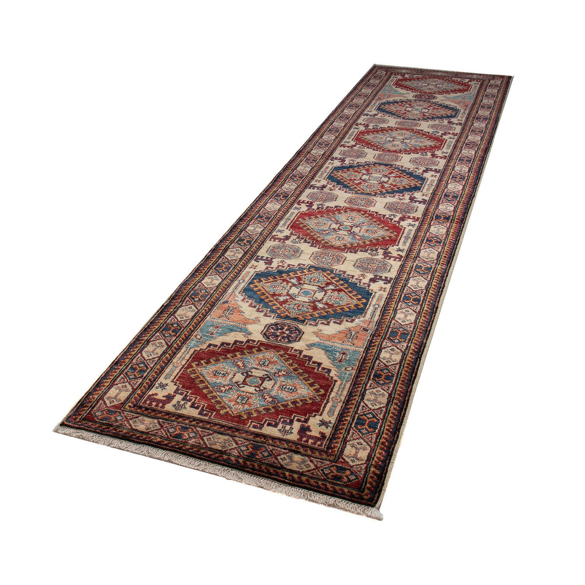 Runner Ziegler Carpet - Kazak - 305 x 76 cm - mörkblå