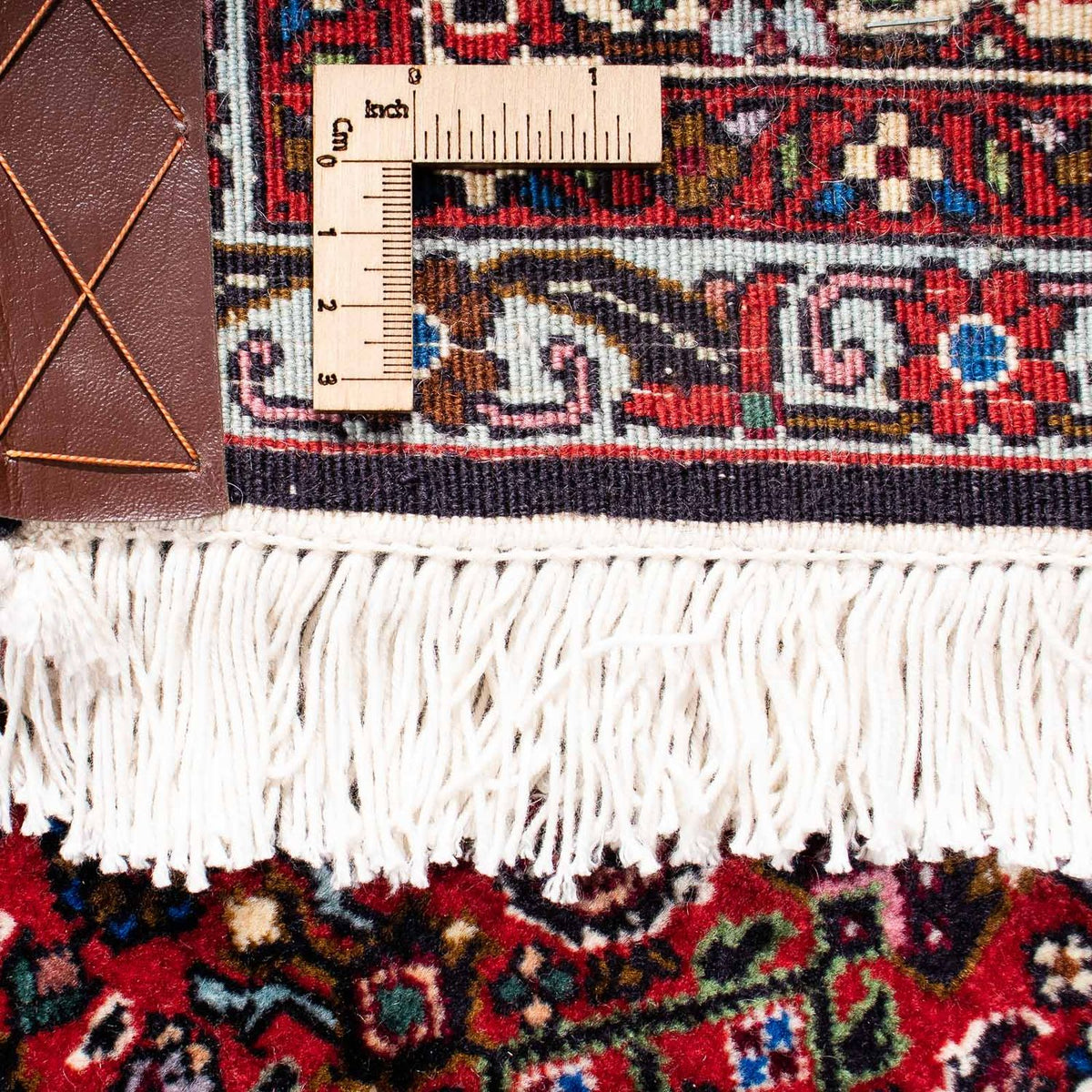 Persisk matta - Bijar - 257 x 173 cm - mörkröd