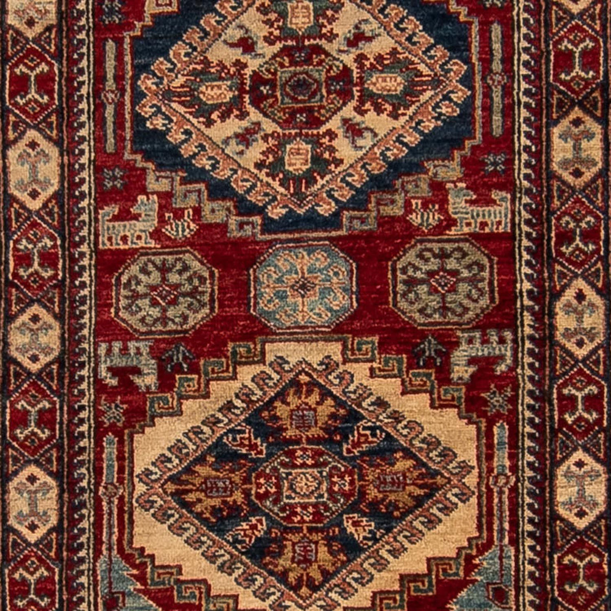 Runner Ziegler Carpet - Kazak - 302 x 77 cm - mörkröd