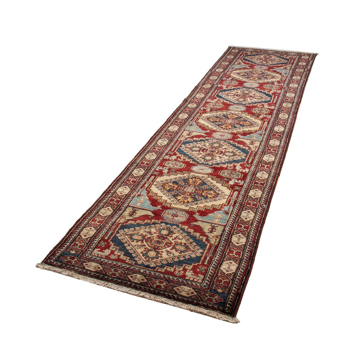 Runner Ziegler Carpet - Kazak - 302 x 77 cm - mörkröd