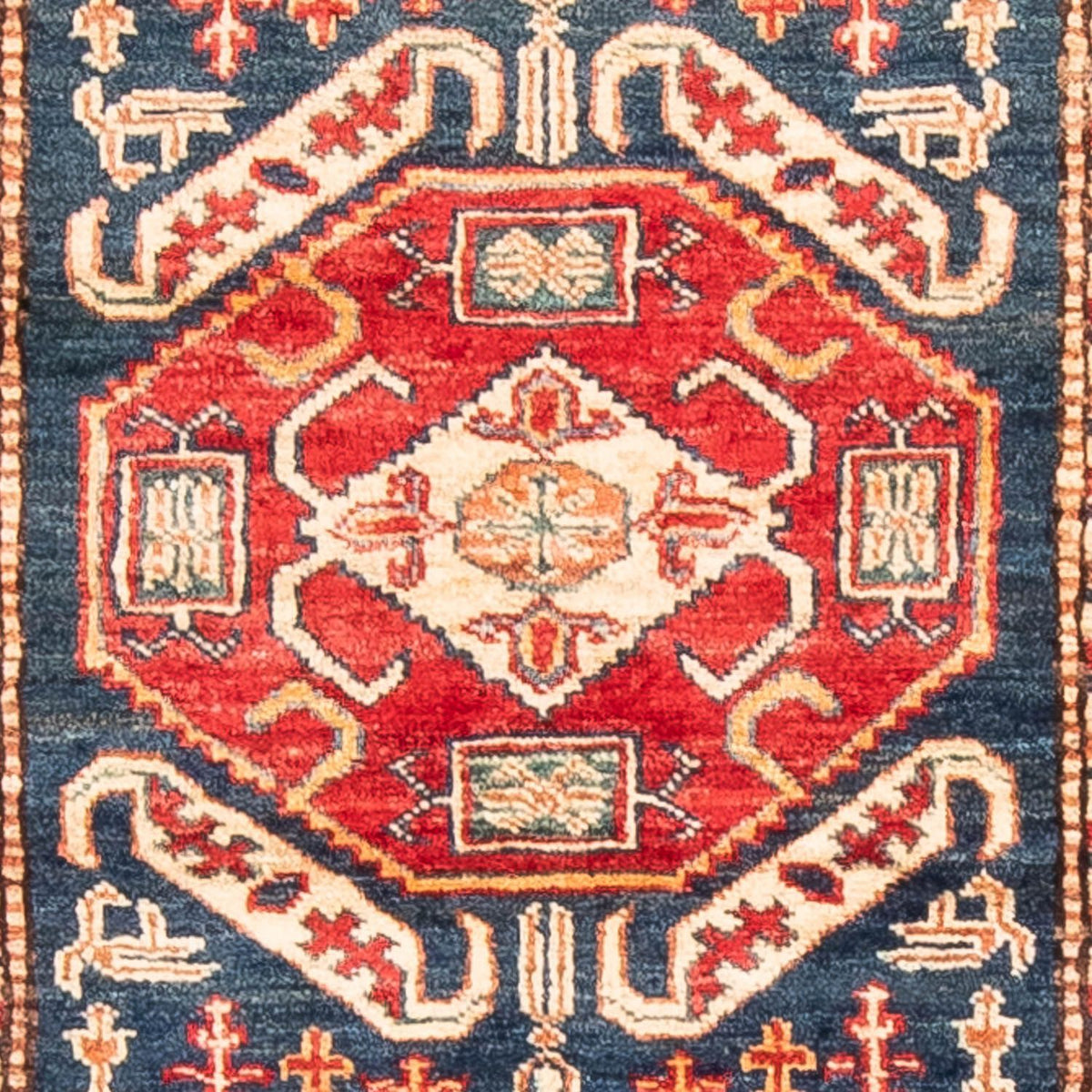 Runner Ziegler Carpet - Kazak - 258 x 74 cm - mörkblå