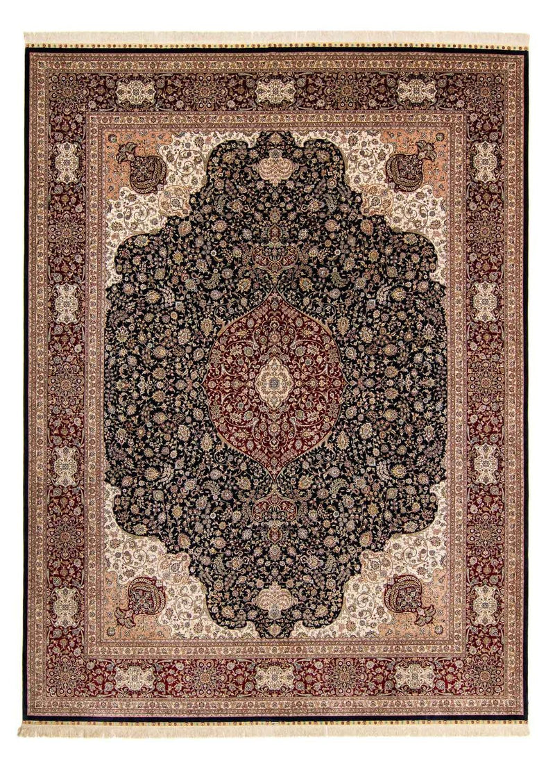 Oriental Carpet - Hereke - 370 x 276 cm - mörkröd