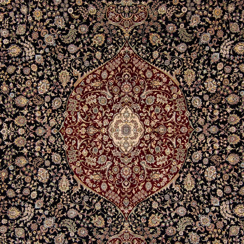 Oriental Carpet - Hereke - 370 x 276 cm - mörkröd