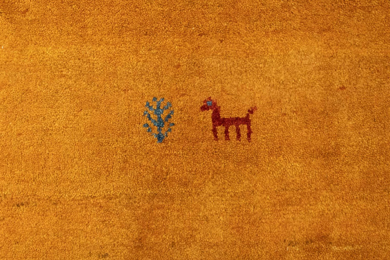 Gabbeh-matta - persisk - 338 x 254 cm - guld