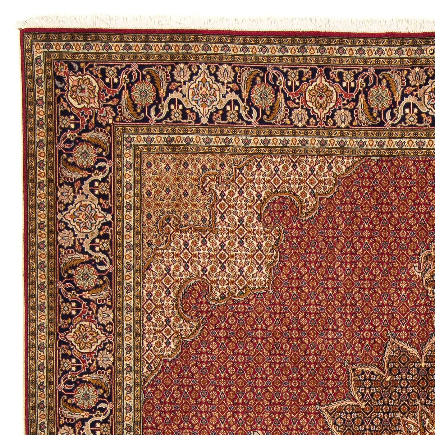 Persisk matta - Tabriz kvadrat  - 204 x 201 cm - mörkröd