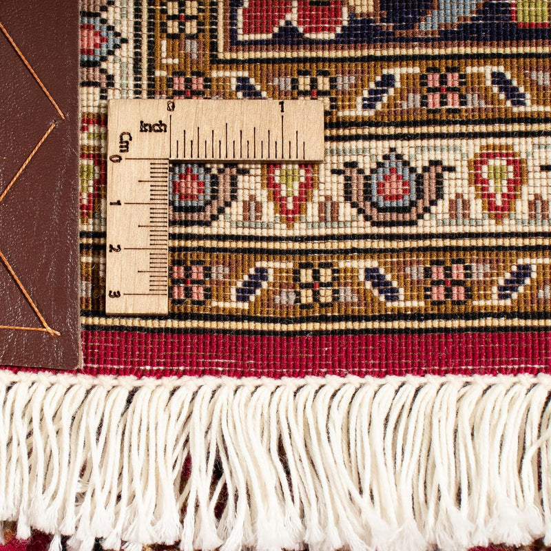 Persisk matta - Tabriz kvadrat  - 204 x 201 cm - mörkröd