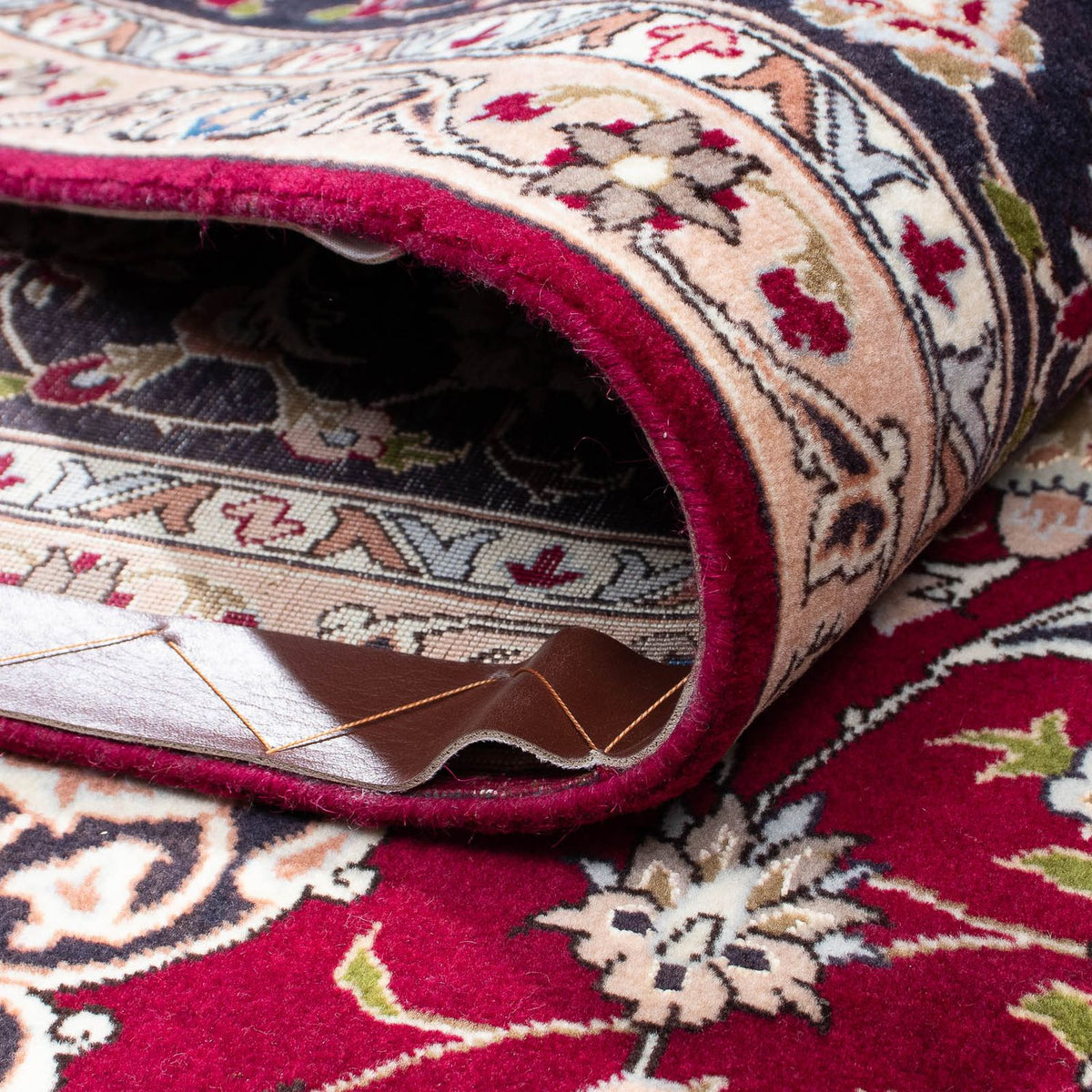 Persisk matta - Tabriz - Royal - 301 x 201 cm - mörkröd