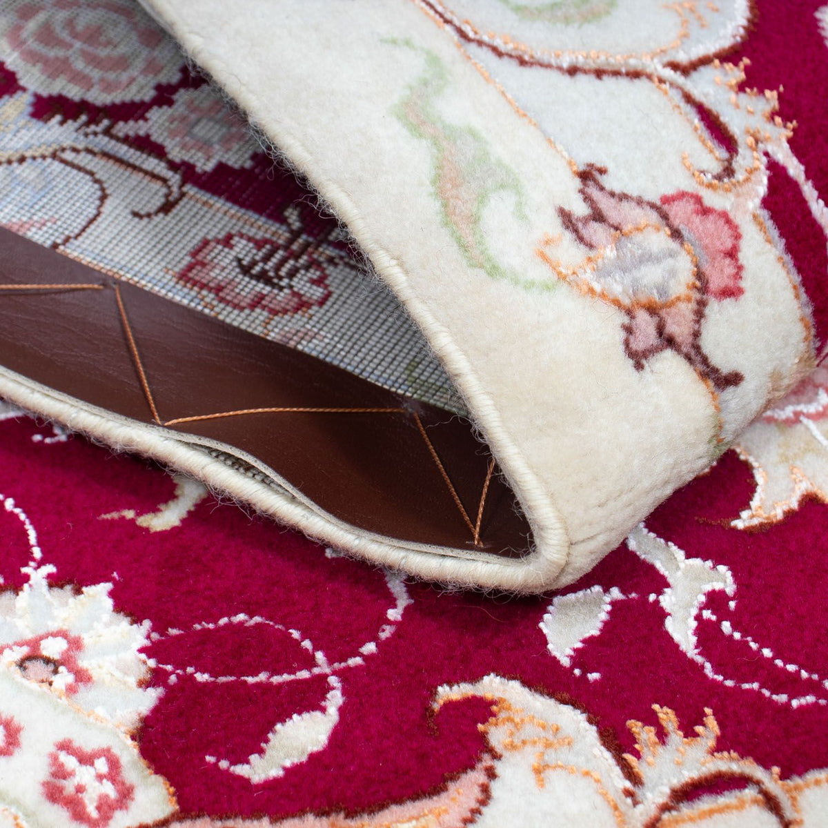 Persisk matta - Tabriz - Royal - 98 x 58 cm - mörkröd