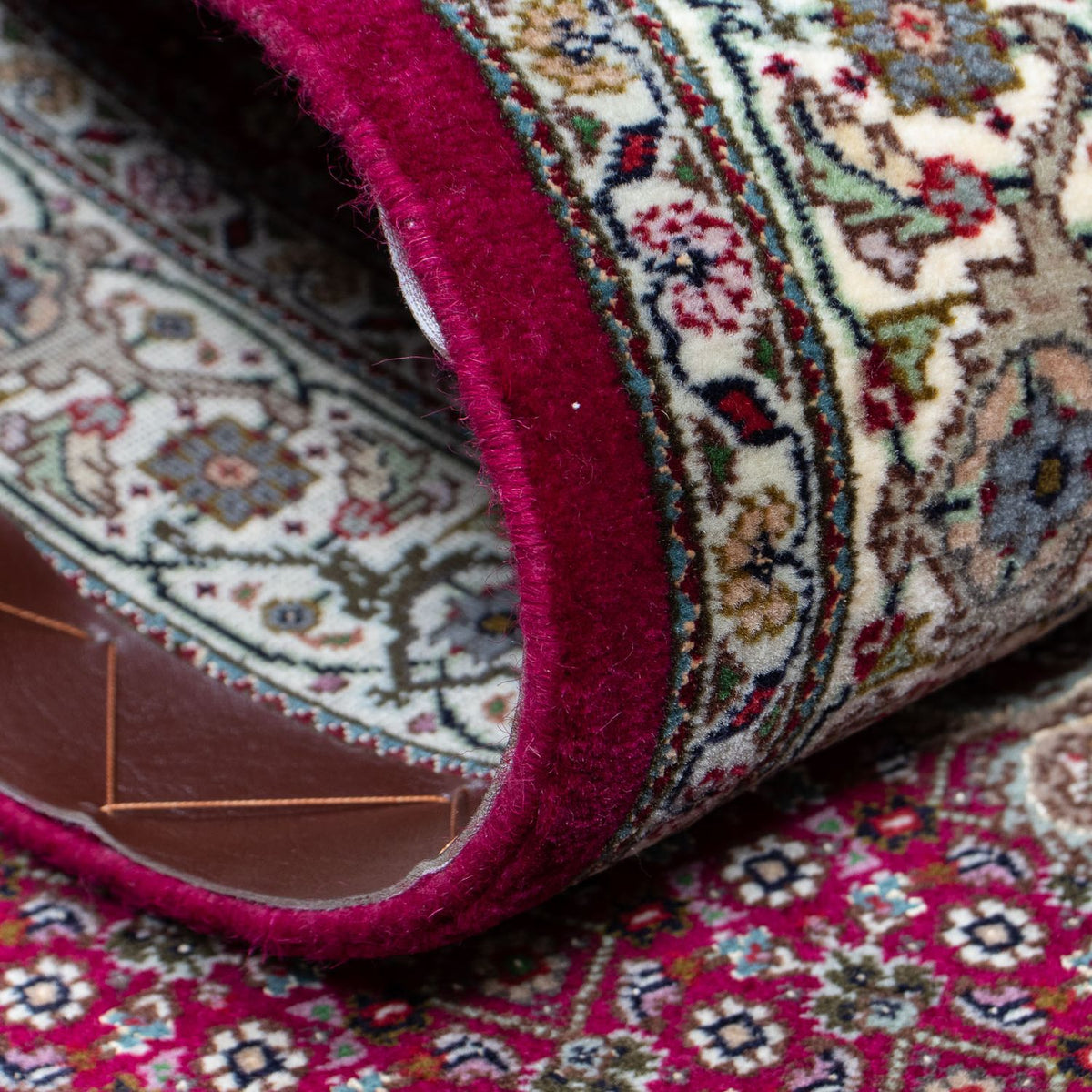 Runner Persisk matta - Tabriz - 344 x 80 cm - mörkröd