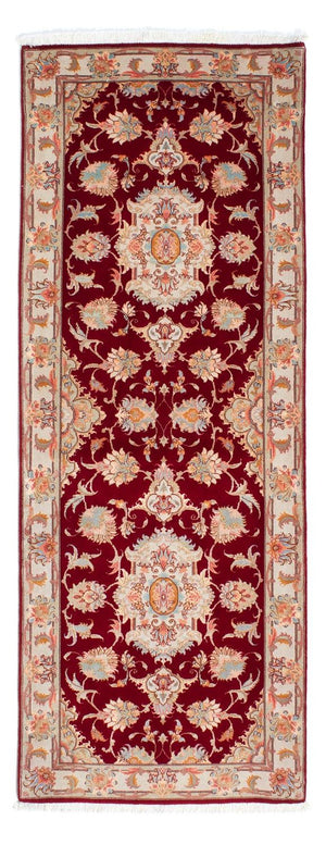 Runner Persisk matta - Tabriz - Royal - 208 x 80 cm - mörkröd