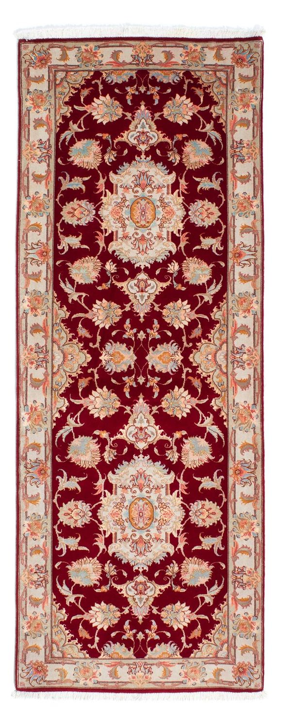 Runner Persisk matta - Tabriz - Royal - 208 x 80 cm - mörkröd