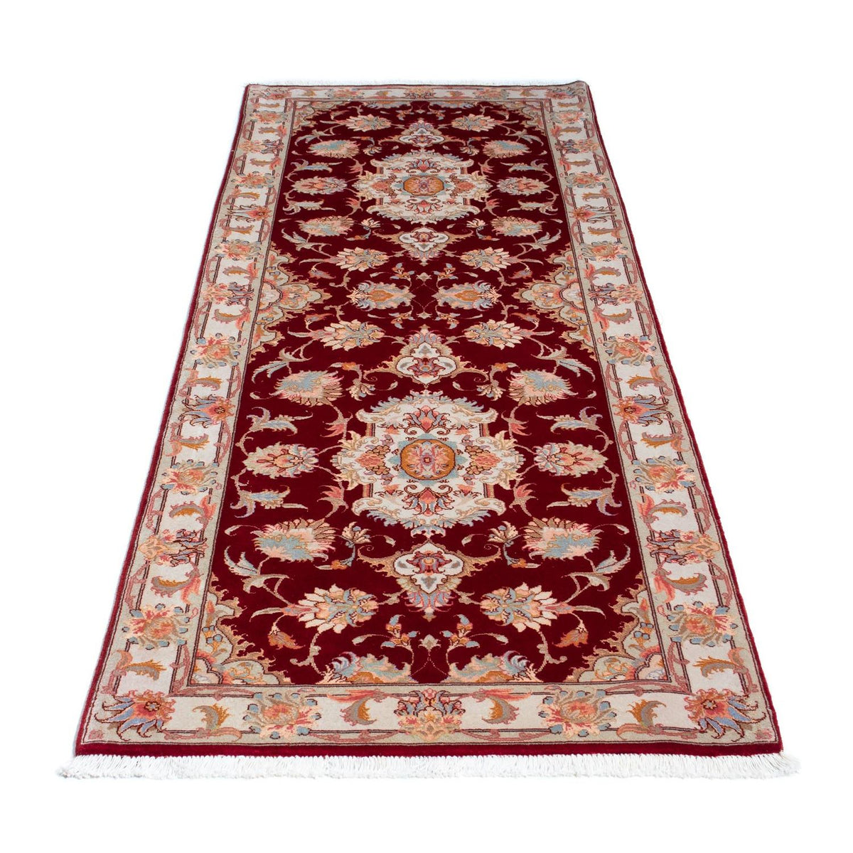 Runner Persisk matta - Tabriz - Royal - 208 x 80 cm - mörkröd