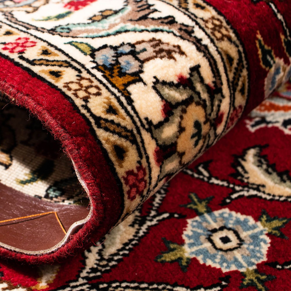 Runner Persisk matta - Tabriz - Royal - 312 x 77 cm - mörkröd