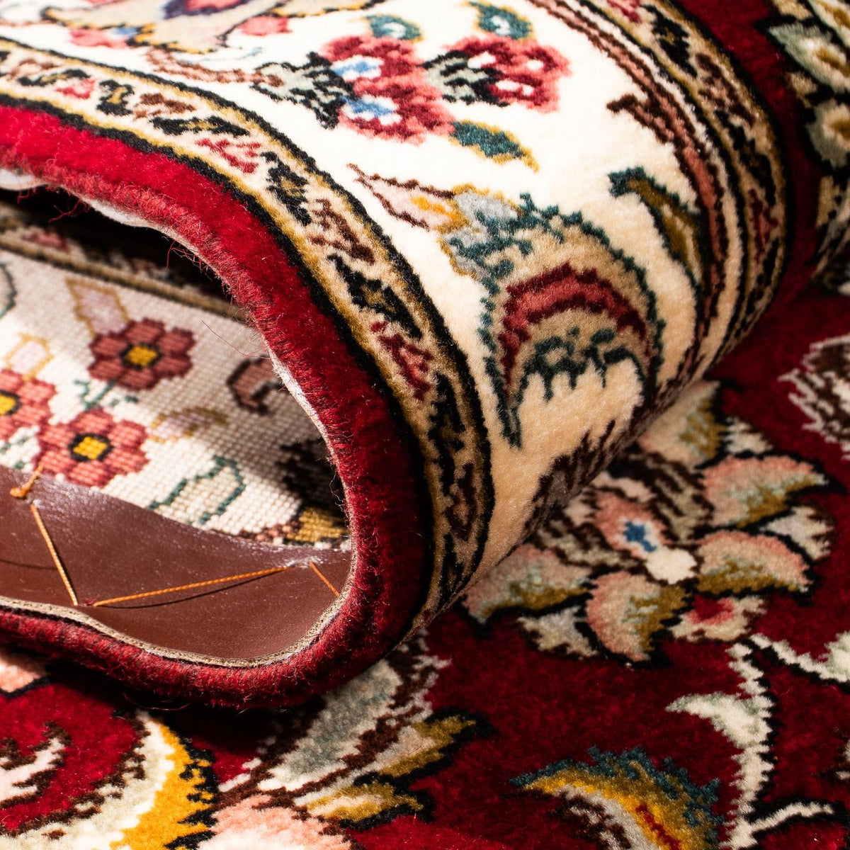 Runner Persisk matta - Tabriz - Royal - 322 x 85 cm - mörkröd