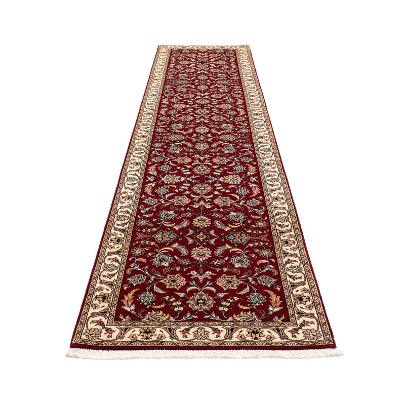 Runner Persisk matta - Tabriz - Royal - 390 x 87 cm - mörkröd