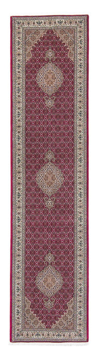 Runner Persisk matta - Tabriz - 343 x 82 cm - mörkröd