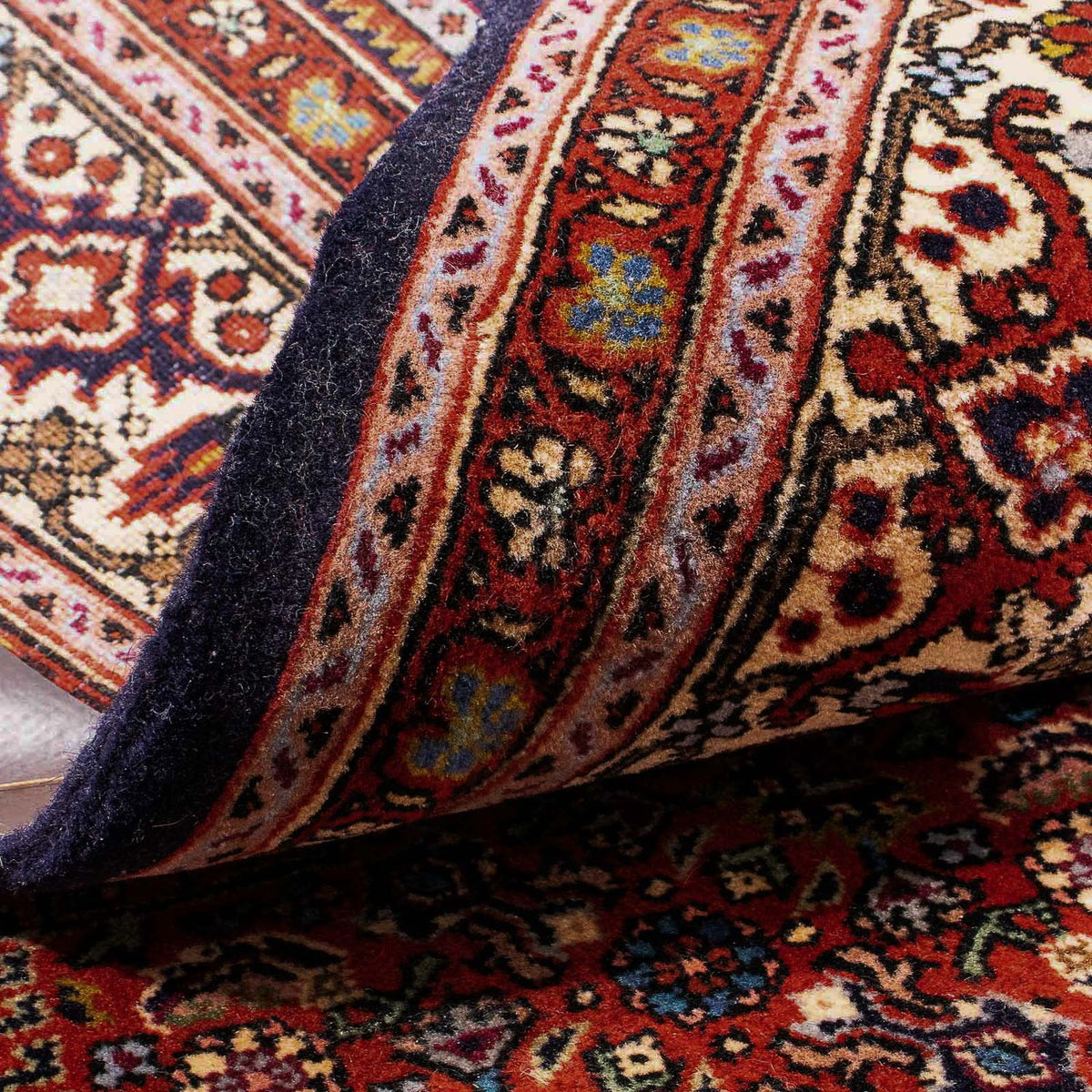 Persisk matta - Bijar - 168 x 108 cm - mörkblå