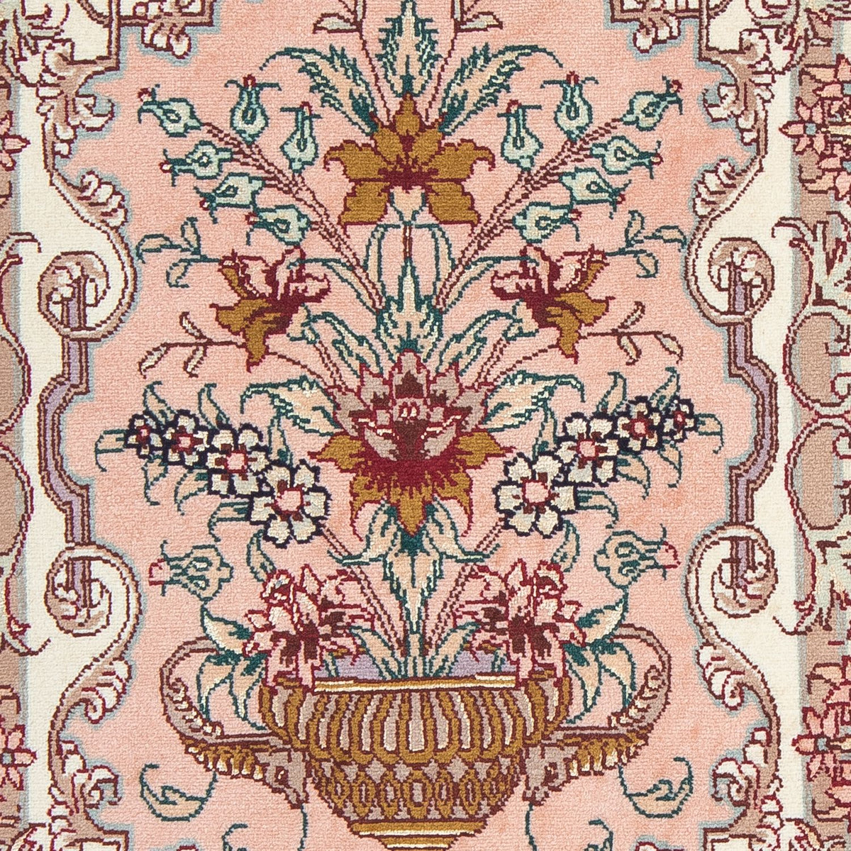 Persisk matta - Tabriz - Royal - 92 x 59 cm - ljusröd