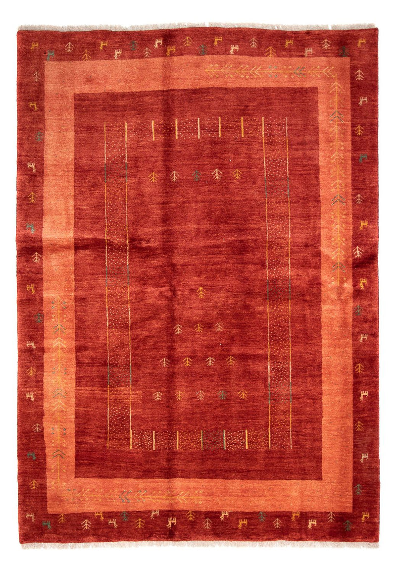 Gabbeh-matta - persisk - 229 x 173 cm - mörkröd