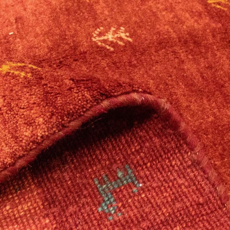 Gabbeh-matta - persisk - 229 x 173 cm - mörkröd