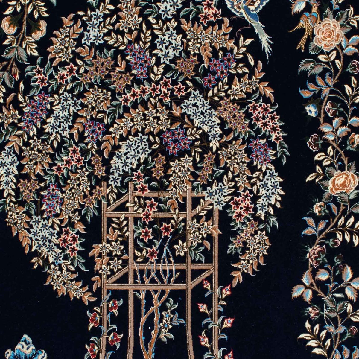 Persisk matta - Ghom - 230 x 140 cm - mörkblå