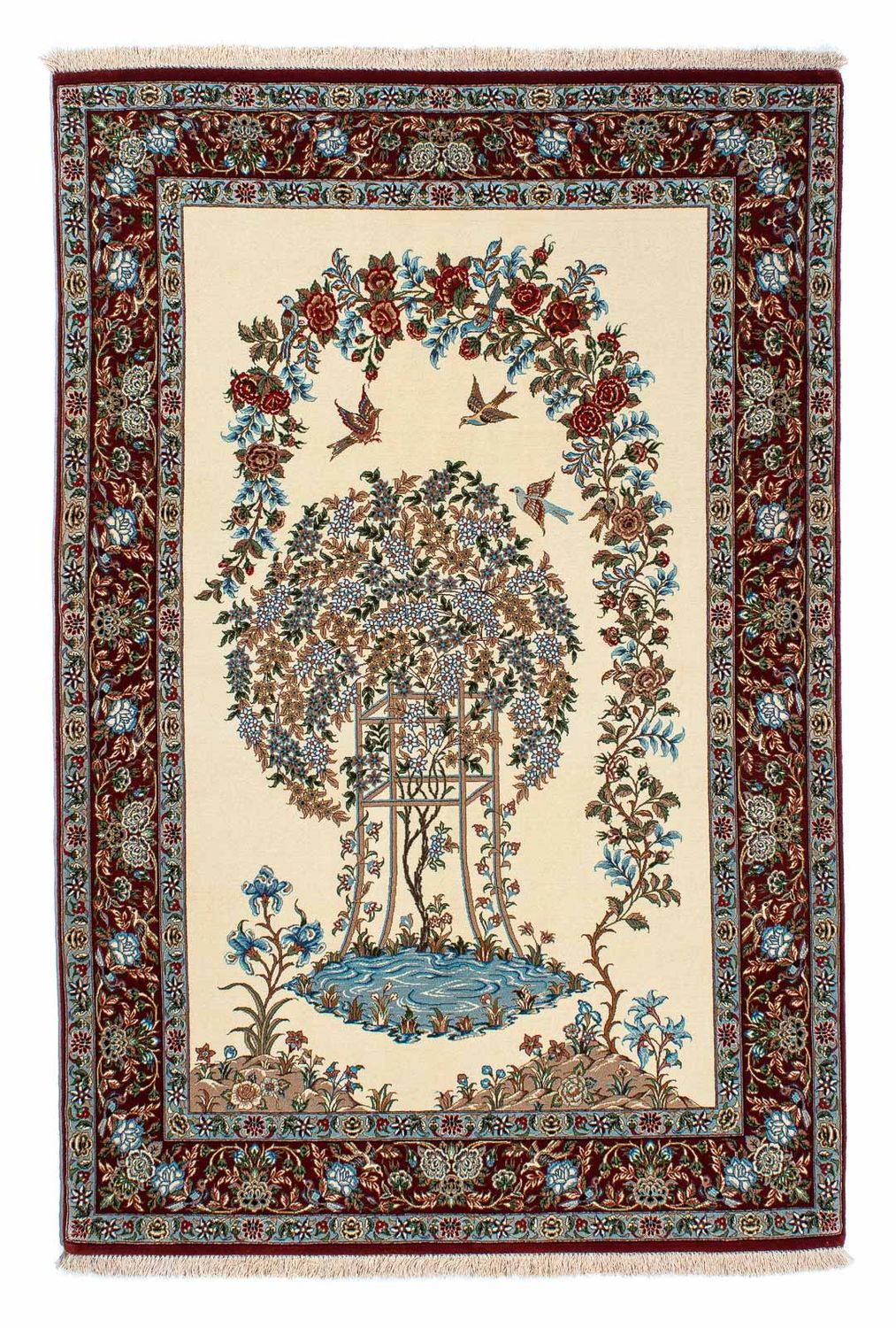 Persisk matta - Ghom - 207 x 133 cm - beige