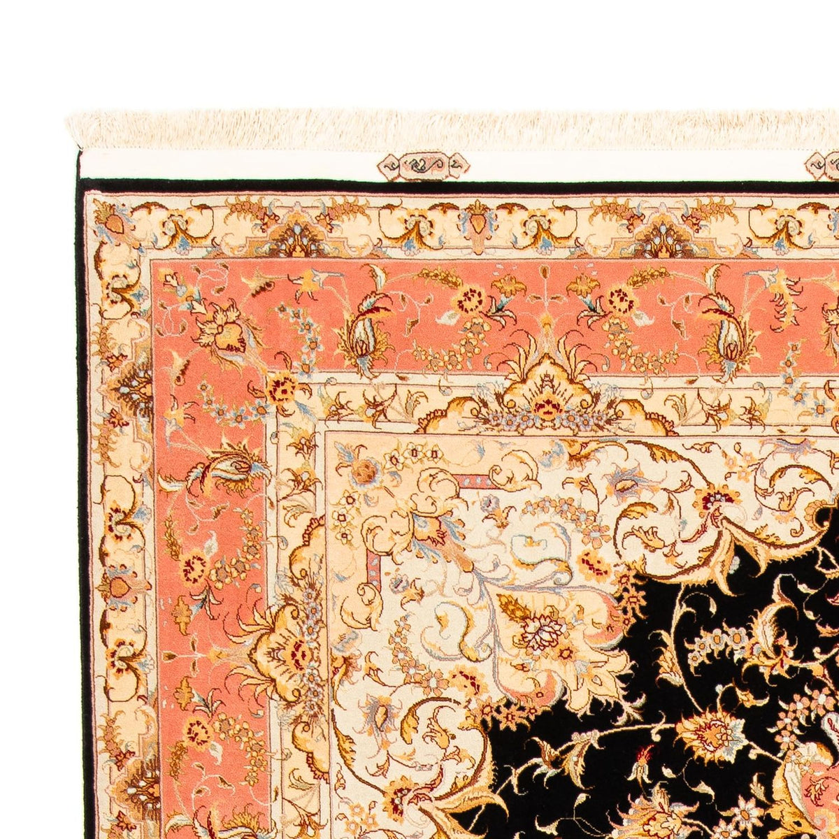 Persisk matta - Tabriz - 297 x 198 cm - mörkblå