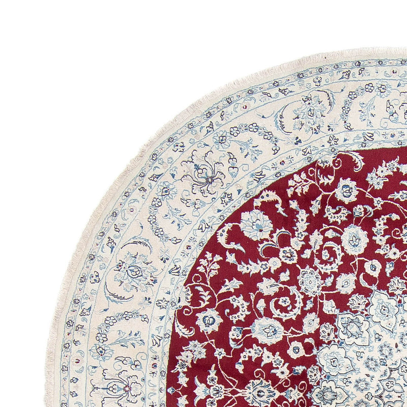 Persisk matta - Nain runt  - 300 x 300 cm - mörkröd