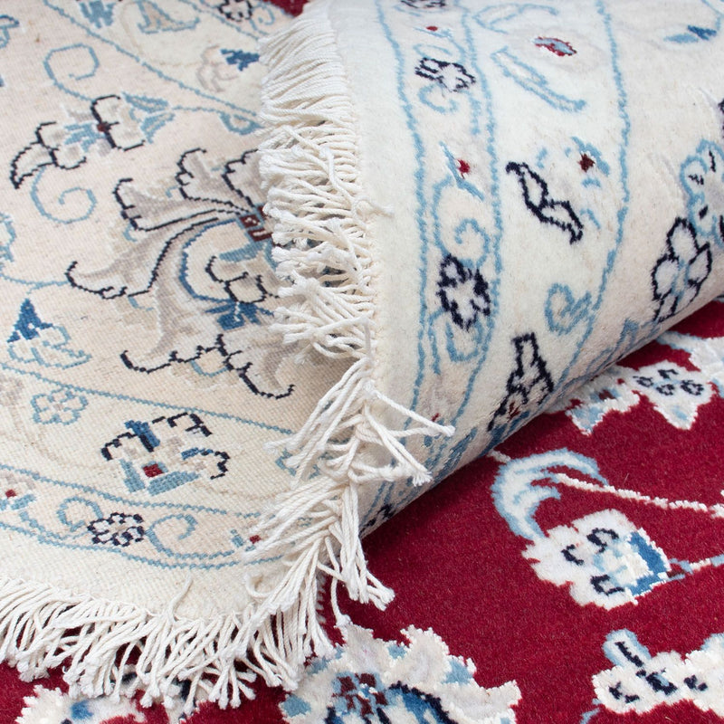 Persisk matta - Nain runt  - 300 x 300 cm - mörkröd