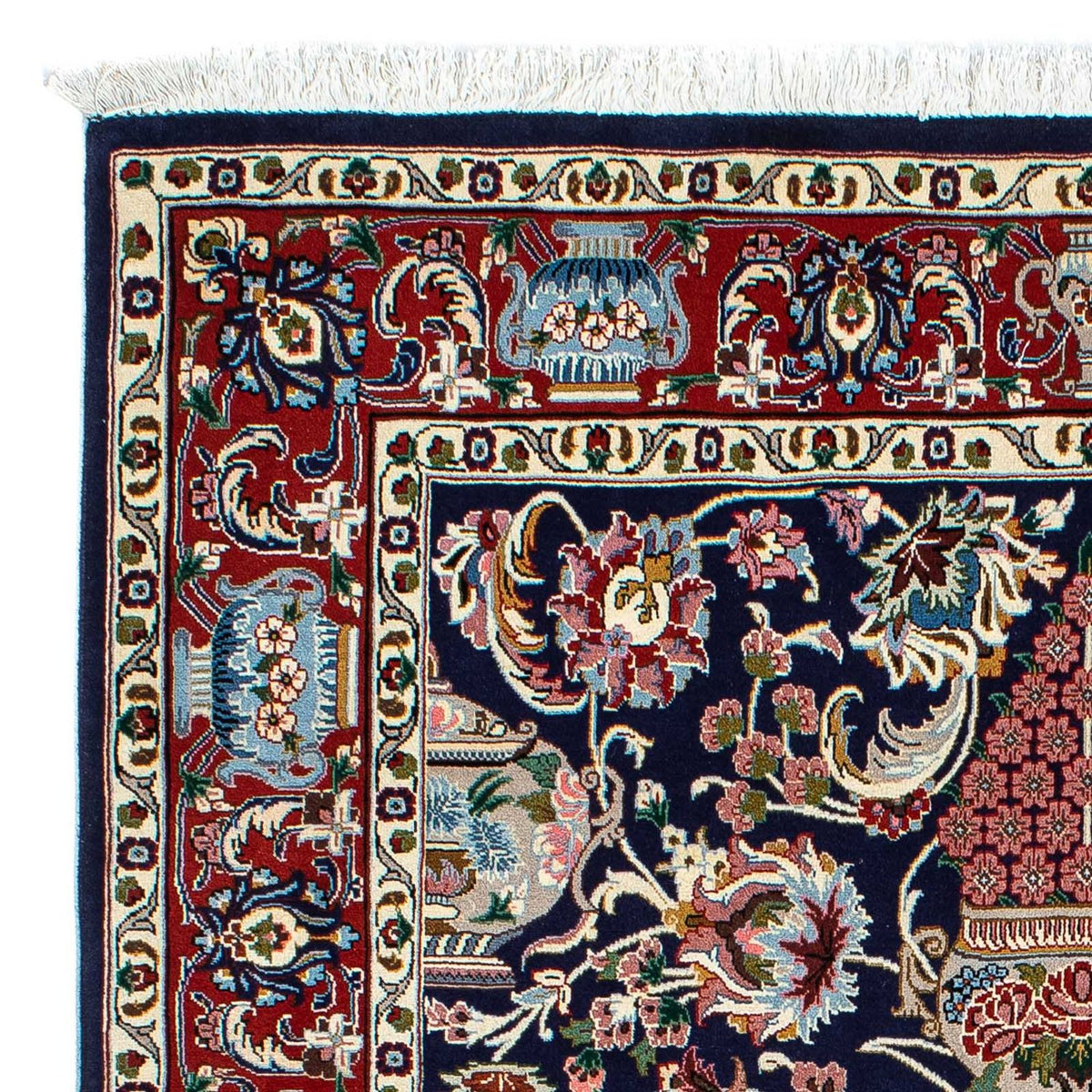 Persisk matta - Ghom - 188 x 135 cm - mörkblå