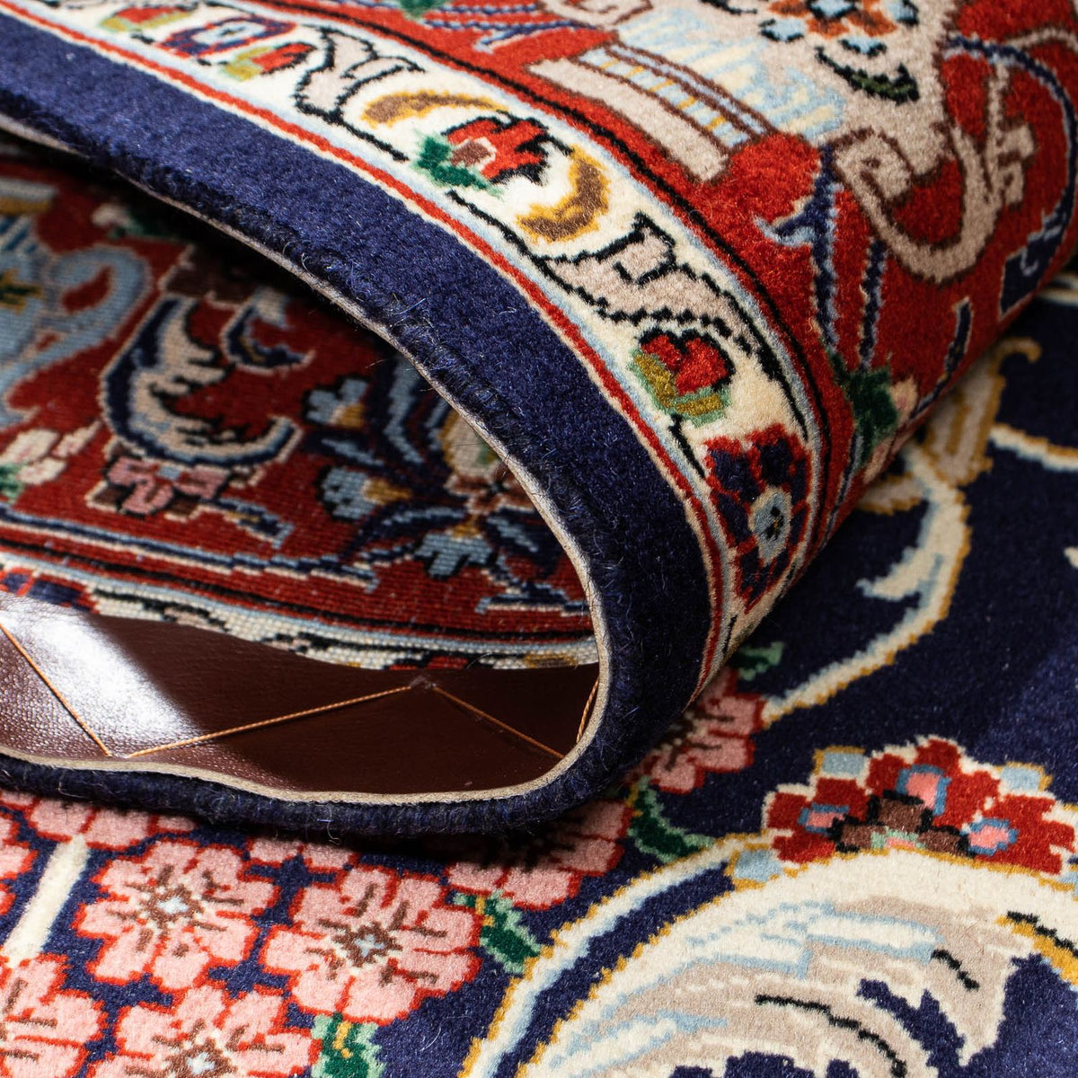 Persisk matta - Ghom - 188 x 135 cm - mörkblå