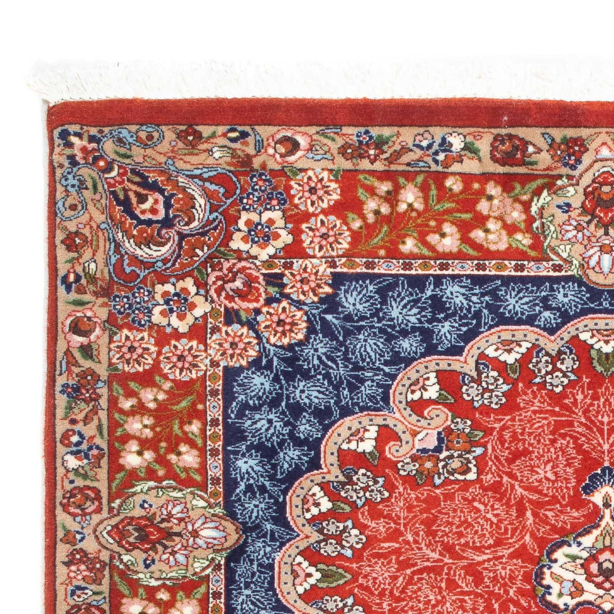 Persisk matta - Ghom - 111 x 93 cm - rost